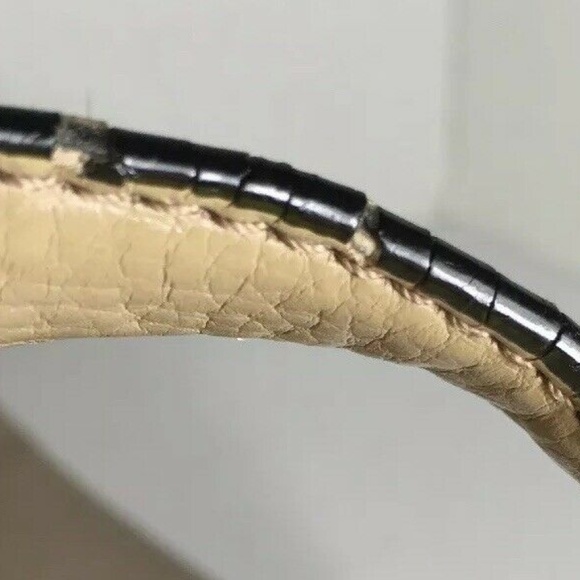 Tignanello Large Beige Leather Satchel Shoulder Bag - Picture 8 of 8